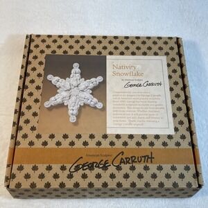 George Carruth Nativity Snowflake Wall Plaque Retired Sculpture USA NIB